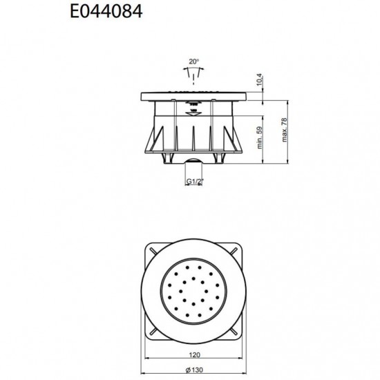 Επιτοίχιο Jet Ντουζ Almar E044084-100 Χρωμέ Επιτοίχιο Jet Ντουζ Almar E044084-100 Χρωμέ